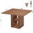 Square Counter Height Dining Table with Open Storage