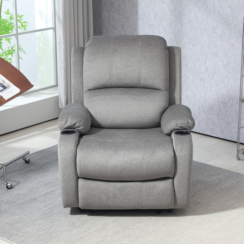 Sossio 87cm Wide Standard Recliner, Grey