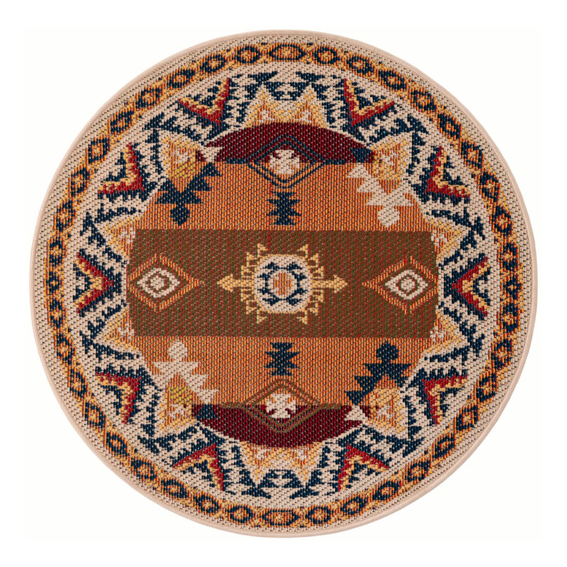 Tapis intérieur / extérieur Ciudad Marlenia, Rond 4 pi 1 po
