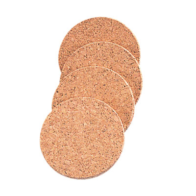 Cork Agate Ceramic Jute Leather Crystal Circle Round 4 Piece Coaster Set