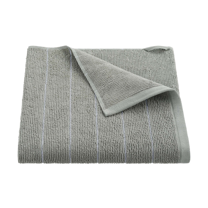 Branden Bath Towel, Slub Stripe Grey