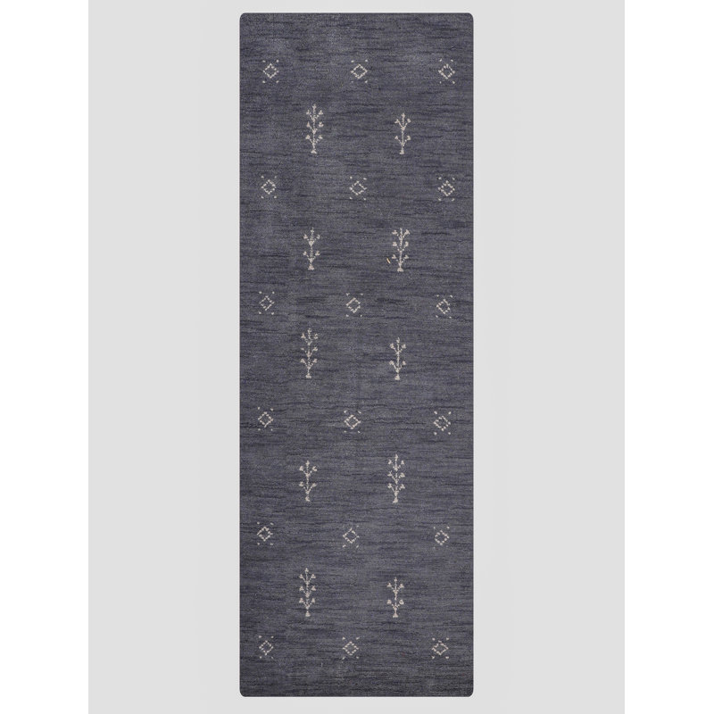 Anley Hand Knotted Loom Wool Eco-Friendly Area Rugs - Runner, Contemporary Modern Design, High Pile Thick Handmade Anti Skid Area Rugs for Living Room, Bed Room