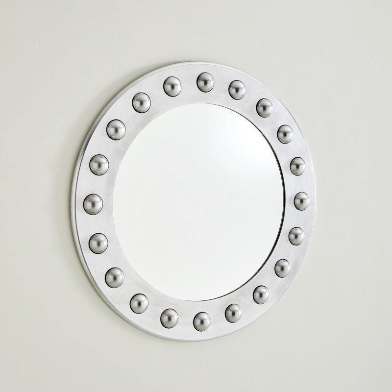 Embedded Sphere Round Wall Mirror