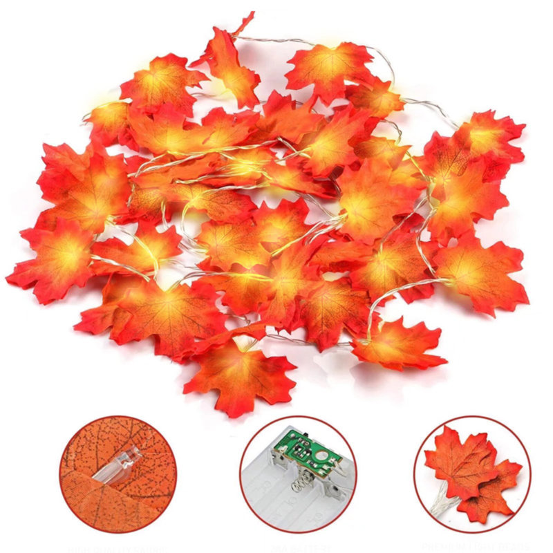 Maple Leaf 3 Light String Lights