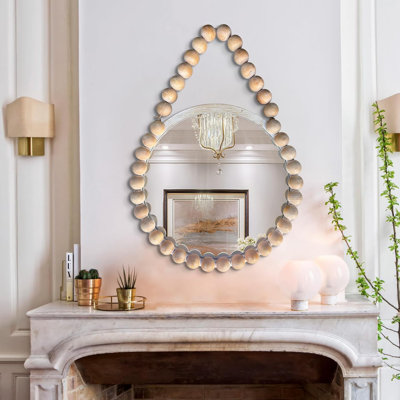 Wooden Bead Mirror