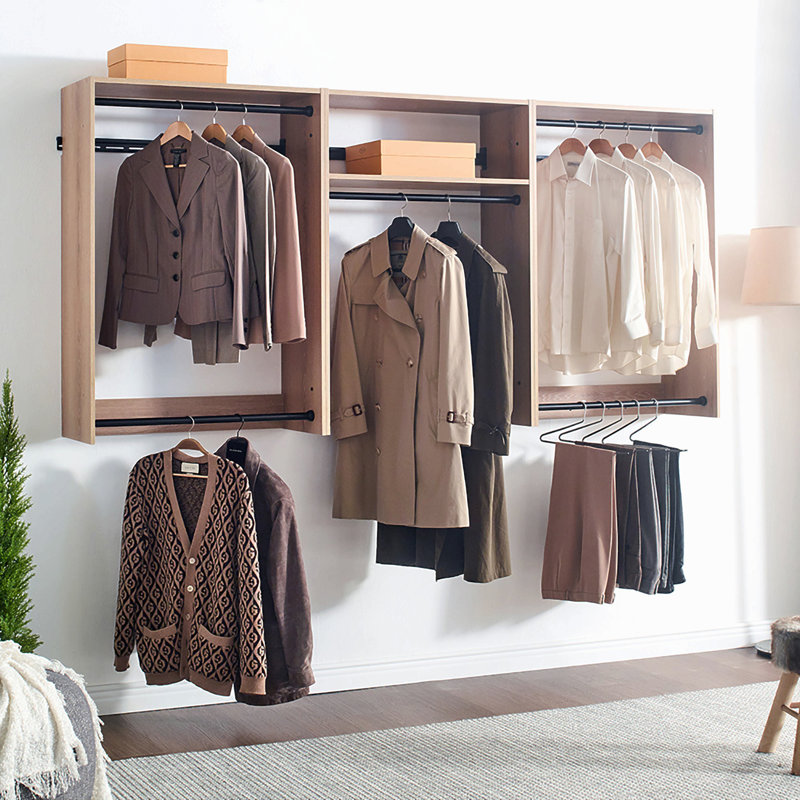 Wall Mounted Wood Closet System