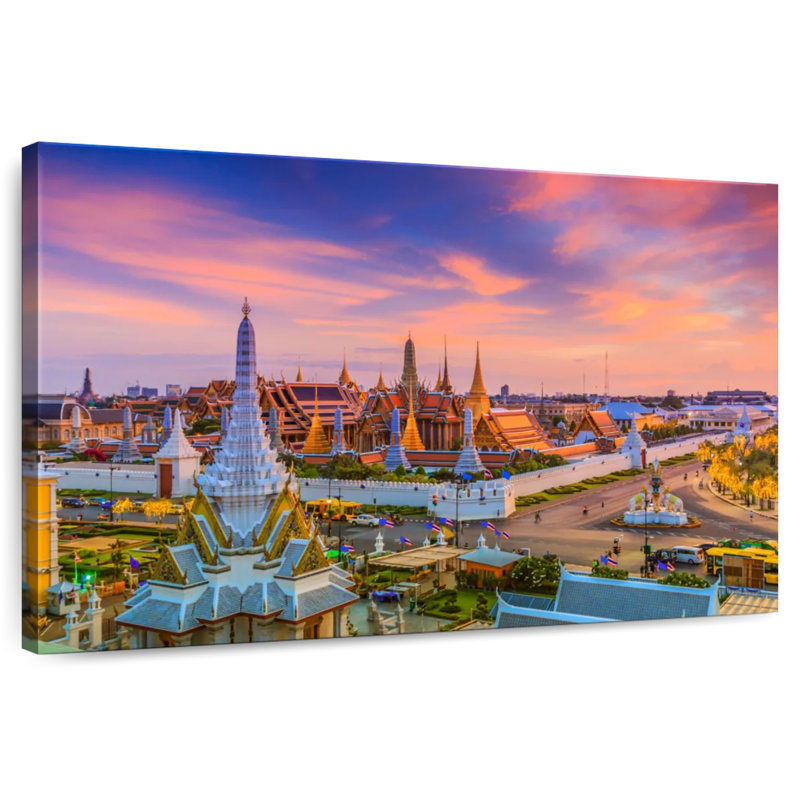 Rorry Wat Phra Kaew Sunset, 30" H x 45" W