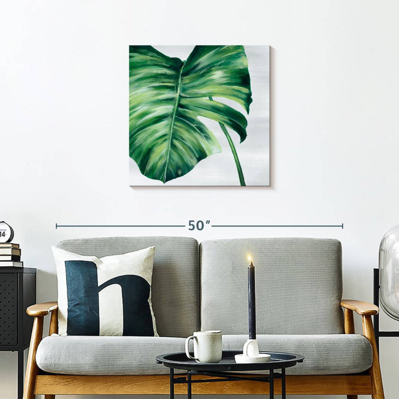 Harnek feuille tropicale II, H 24 po x l 24 po