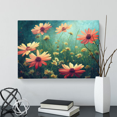 Mystical Wildflowers Floral - Wrapped Canvas