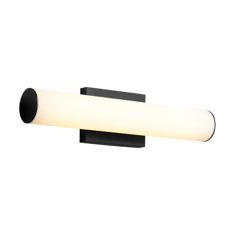 Barre d'éclairage de salle de bain à DEL 1 lumière à intensité variable Gaspare, Noir