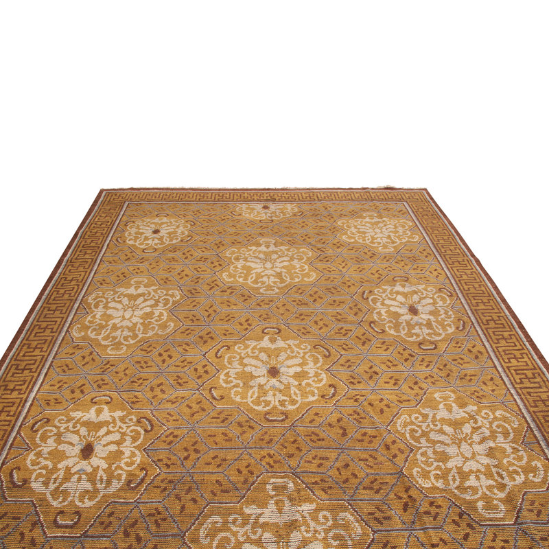 Burano Handmade Kilim Wool Geometric Area Rug, Rectangle 5' x 8'