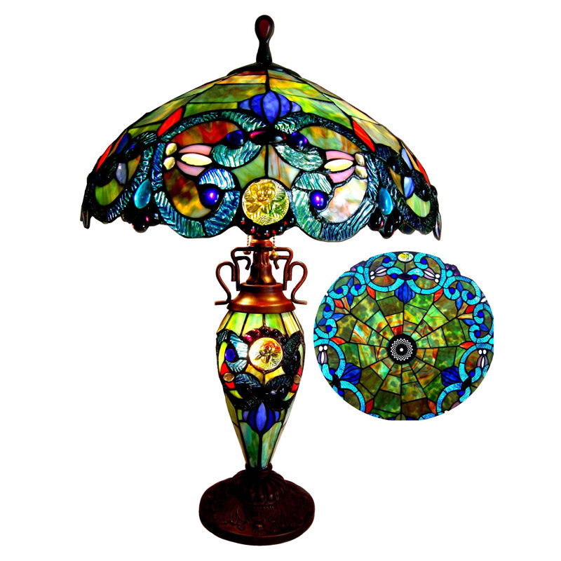 Lampe de table 26 po Elston, Vert