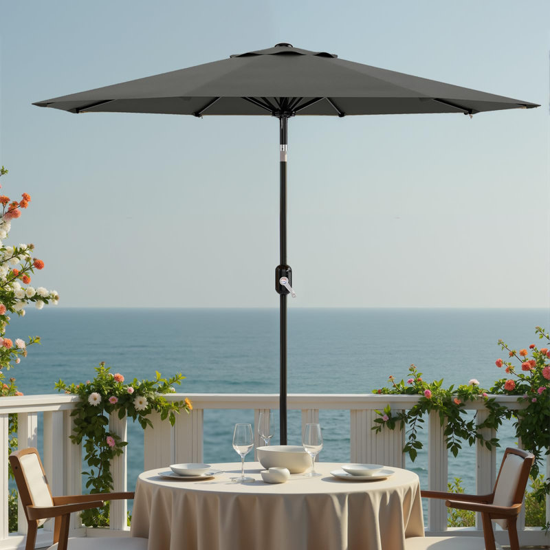 272cm Beach Parasol, Grey