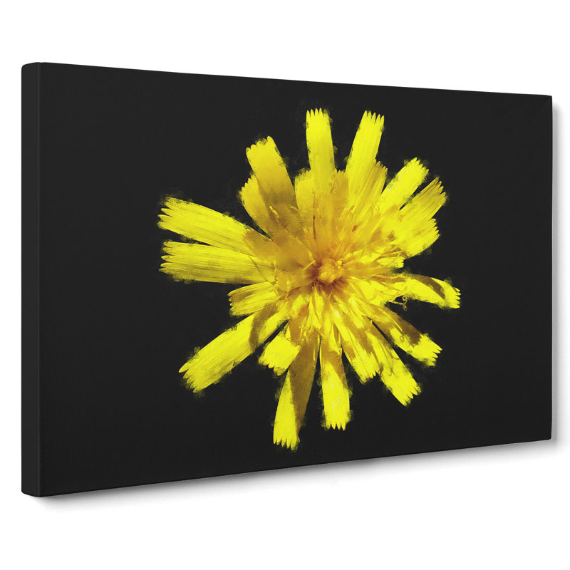 Yellow Flower - Wrapped Canvas Print, 50cm H x 76cm W x 3cm D