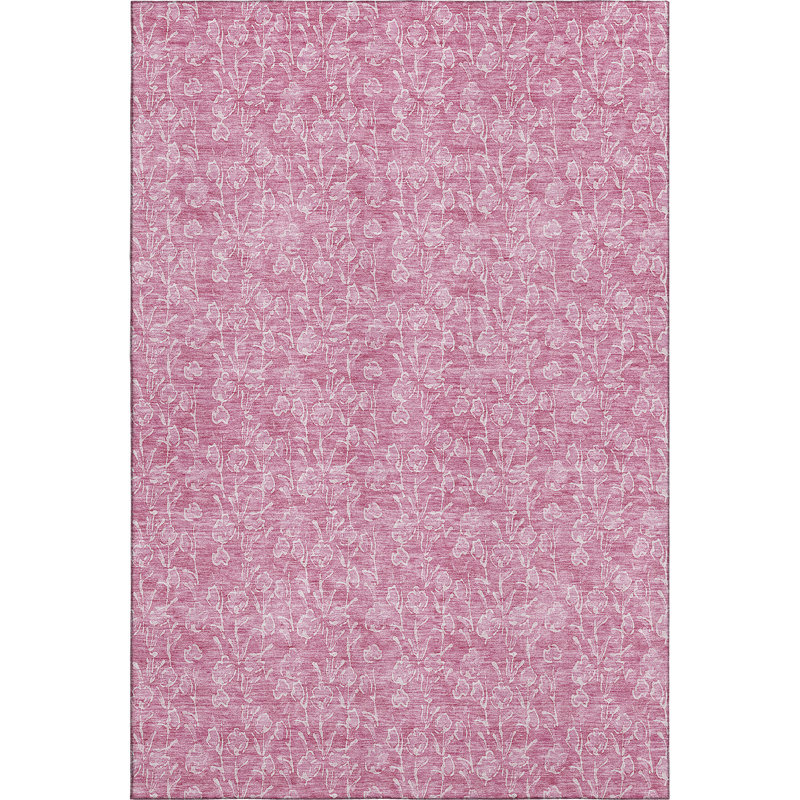 Premium Machine Washable Prisco Blush Rug, Rectangle 5' x 7'6"