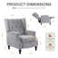 Manual Reclining Upholstered Wingback Armchair-1130921371