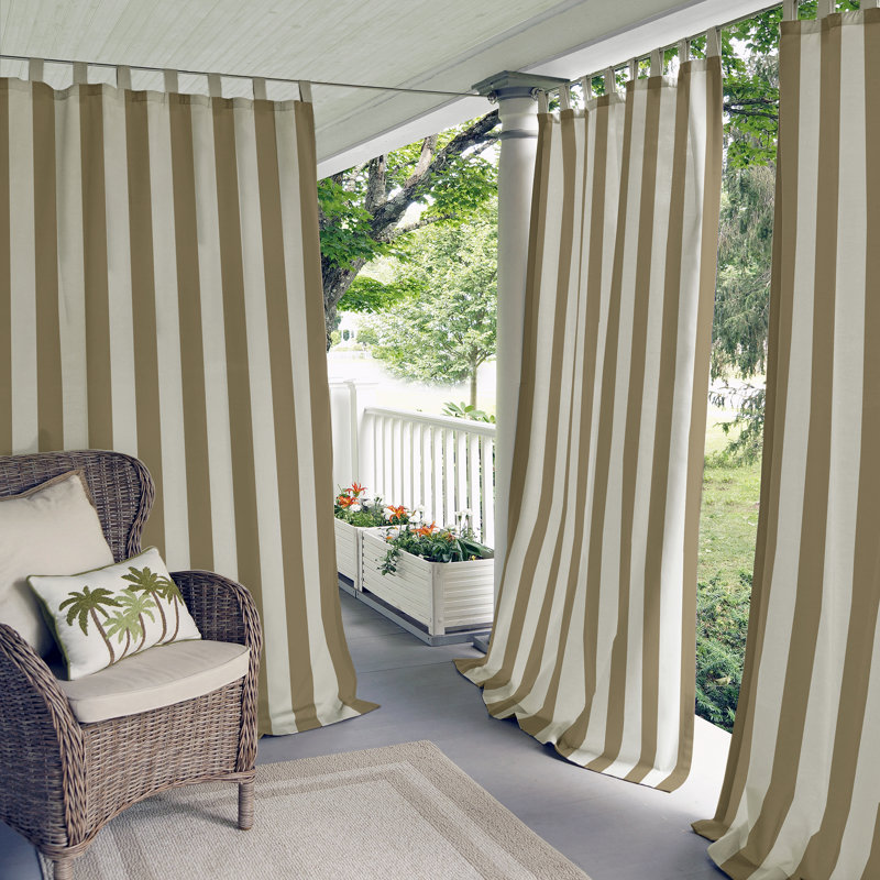 Shay Polyester Room Darkening Single Curtain Panel, Natural, 50" W x 108" L
