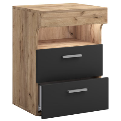 Eyuel 45cm W Manufactured Wood Bedside Table