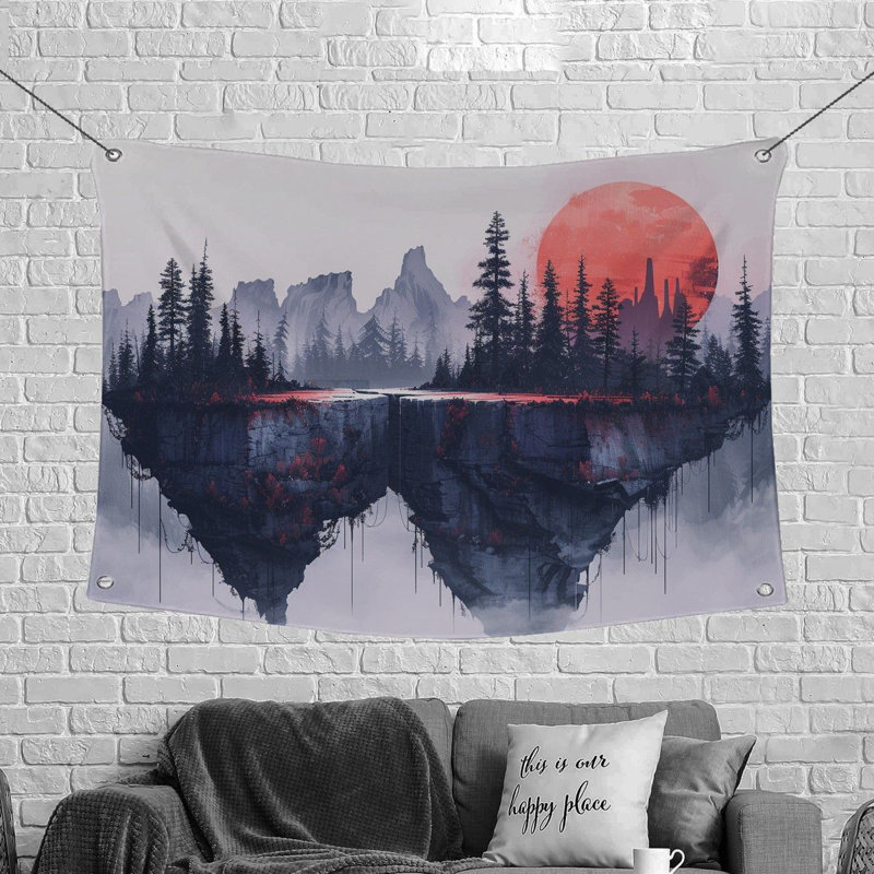 Tapisserie en microfibre, H 88 po x l 104 po