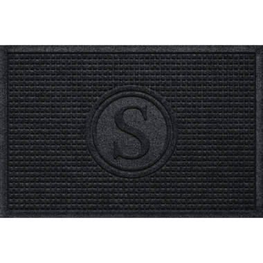 Bowley 36 x 24 All-Weather Personalized Non-Slip Outdoor Door Mat Canora Grey Color: Black, Customize: Yes