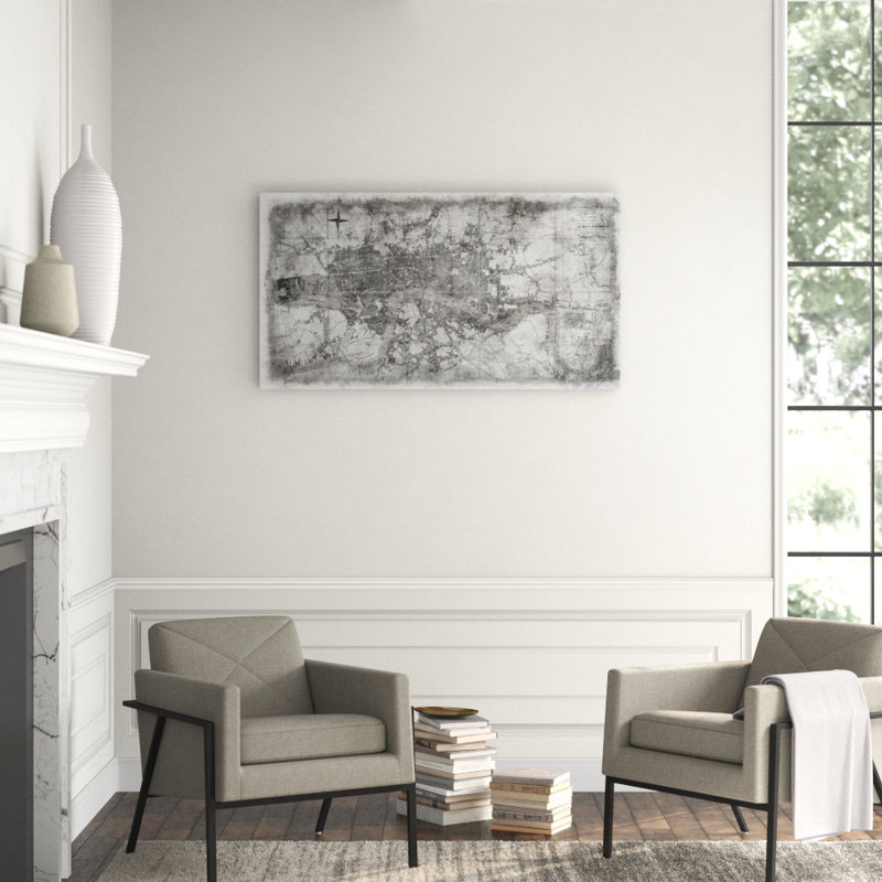 In London Print by Isabella Burton, Glass Coat, 30" H x 55" W