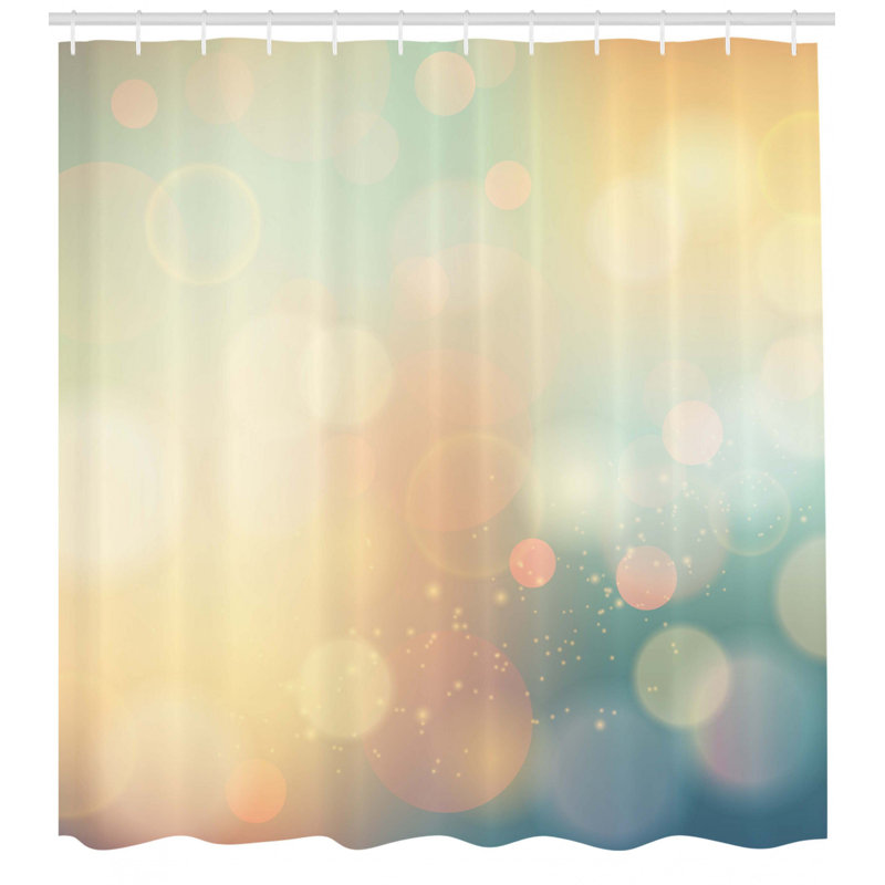 Abstract Shower Curtain with Hooks Included, 75" H x 69" W