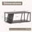 40'' Coffee Table & 2-Tier Modern Farmhouse Center Table w/Storage Shelf Brown-1370784013-1370784002