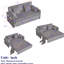 Canapé-lit réglable 66 po 3 en 1 avec lit escamotable 4 coussins et poches latérales