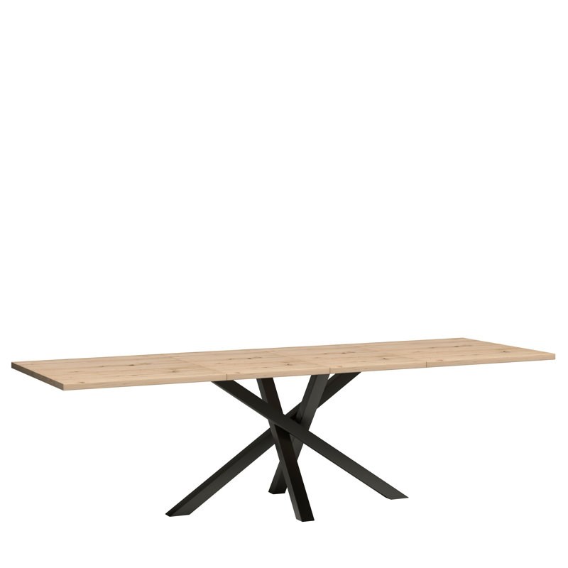 CALI Extendable Metal Base Dining Table, 78cm H x 160cm L x 90cm W