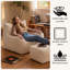 Large 320gsm Corduroy Bean Bag Lounger - Ergonomic 22kg Foam Support Floor Sofa - OEKO-TEX -153619915