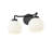 Breakwater Bay Ahlexus 2 Light Vanity with Opal Ribbed Glass Shade-53995846