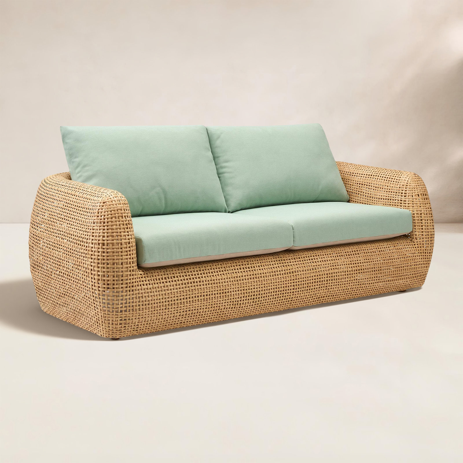Sydney 89" Sunbrella® Patio Sofa, Canvas Spa