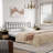 Metal King Size Headboard, Adjustable Height, King Headboard Only for Bedroom, Rustic Farmhouse Style, Attach Frame, Easy Assembly, Black-1171318204-1171318200