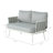 Mariano Steel Loveseat And Table-408218079-408218073