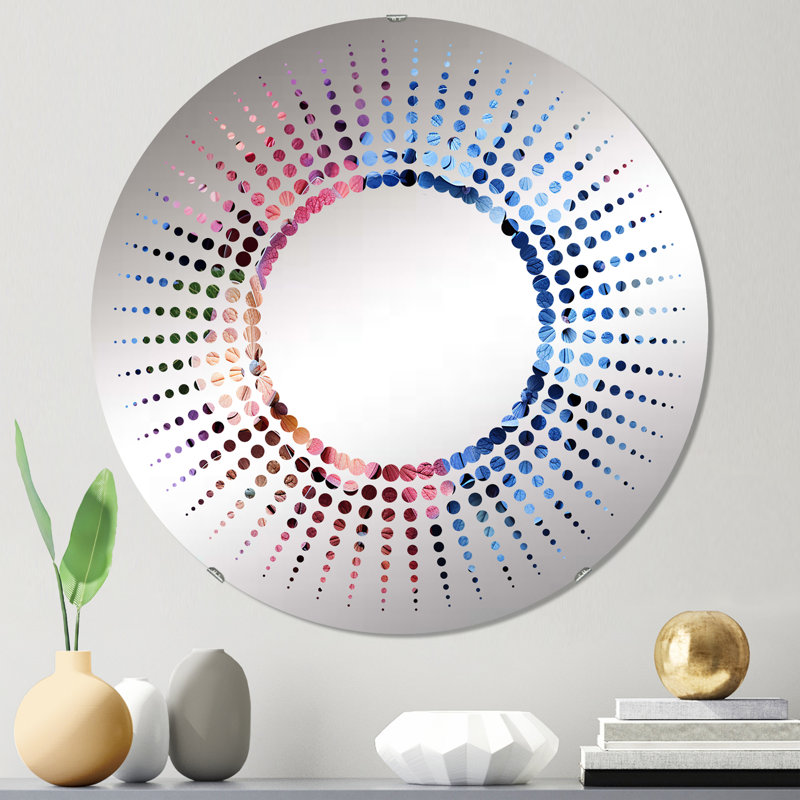 Hortensia en fleurs mauve I - Miroir décoratif Starburst-MIR113985-Rond, 23,6 po x 23,6 po