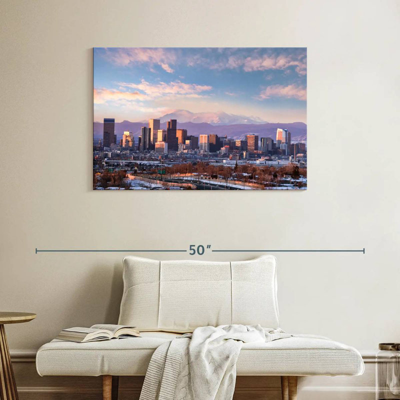Denver Mountainous Skyline, 26" H x 39" W