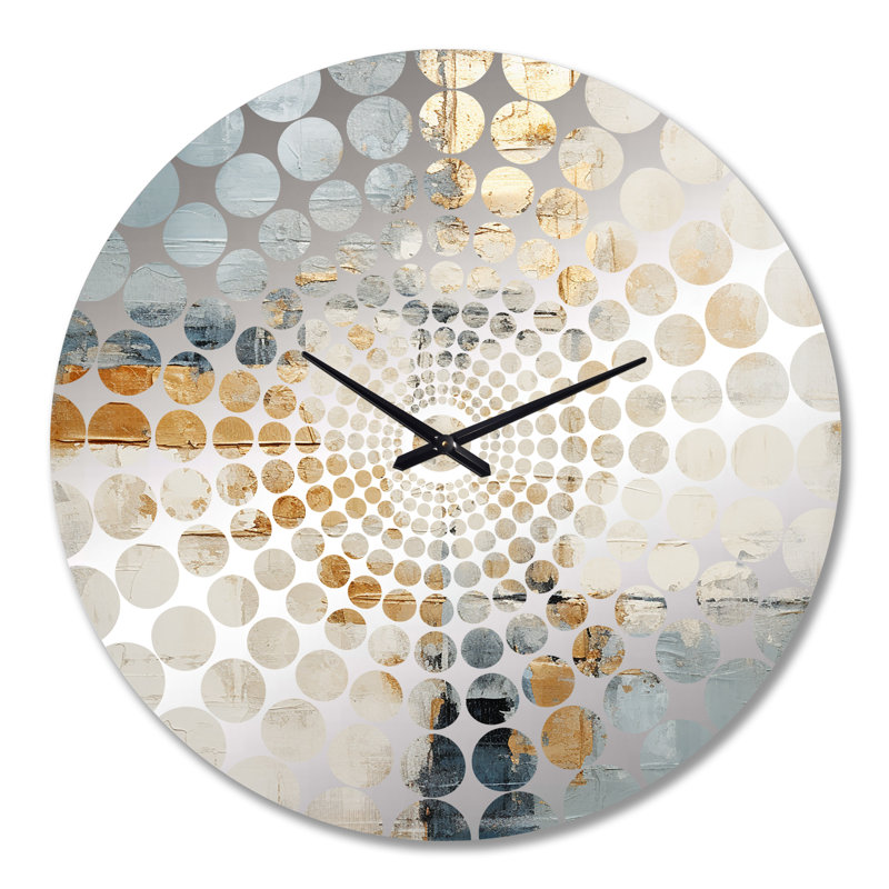 Horloge murale Creevamoy - Collages abstraits, Très grand