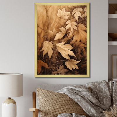 " Brown Beige Leafs Harmony III "