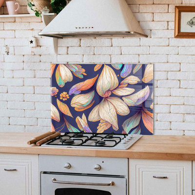 Superbe peinture murale en verre trempé 27,6 po x 39,4 po | 100% verre trempé, épaisseur: 0,16 pouce | Décoration élégante pour le salon ou le bureau, durable et facile à nettoyer, idée de cadeau parfaite