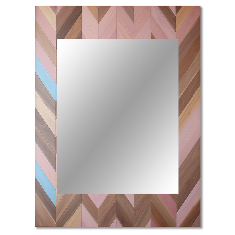Motif rétro rétro Mid-Century rose brun - Mid-Century, 40 po x 30 po