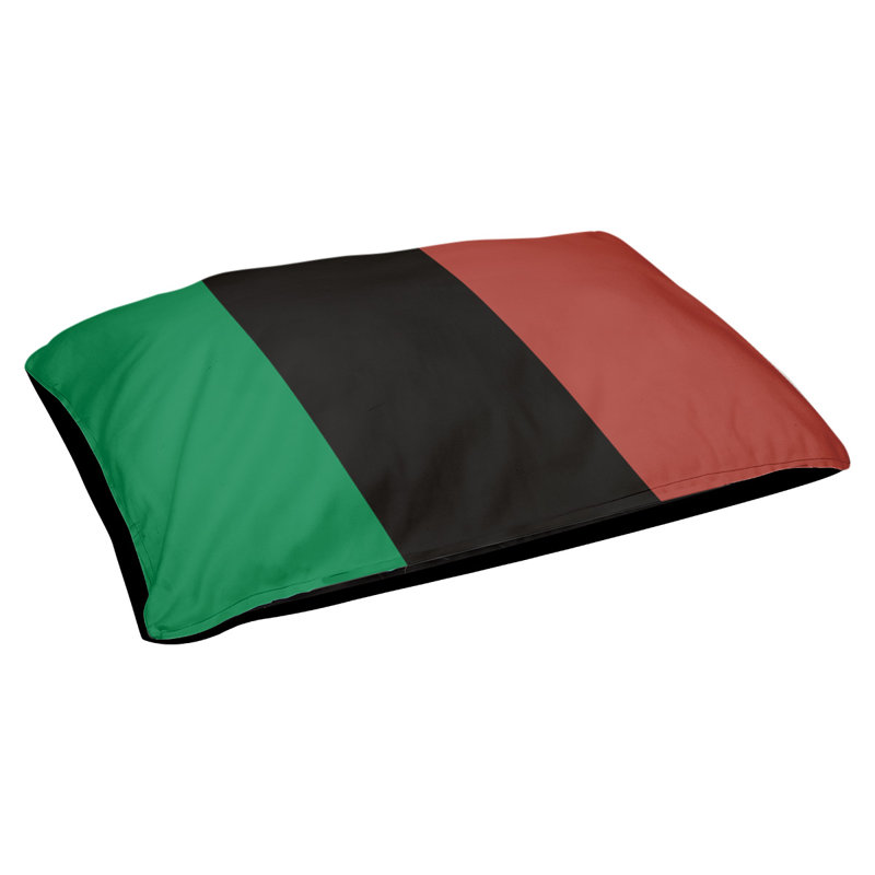 Coussin rectangulaire designer New York Bronx, Grand (L 40 po x l 50 po), Vert / noir / or