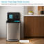 Poubelle à recyclage double en acier inoxydable 19 gallons avec contrôle des odeurs CleanAura et couvercle à fermeture en douceur Home Zone Living-131224154-93365607