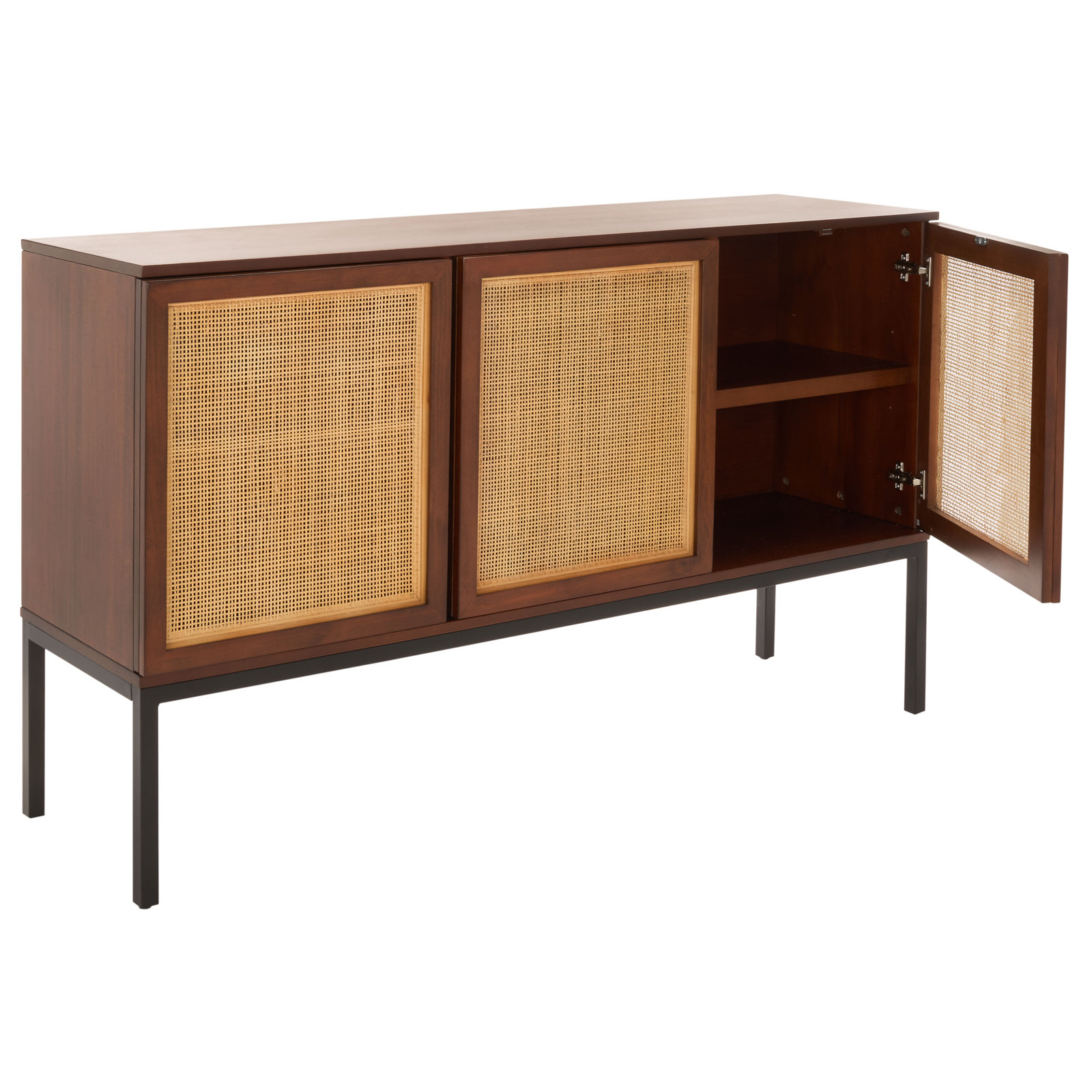 Ehren Mahogany Sideboard, Walnut/Black