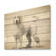 Caniche Pizazz I - art mural en bois de chien sur bois de pin naturel-564178940