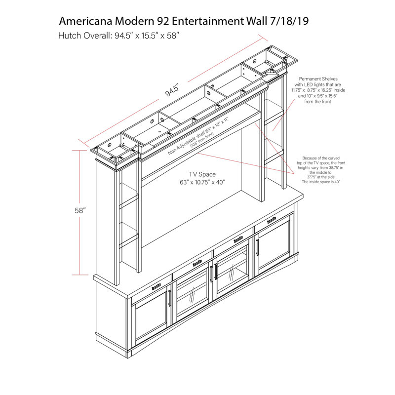 Solid Wood Entertainment Center for TVs up to 70", White