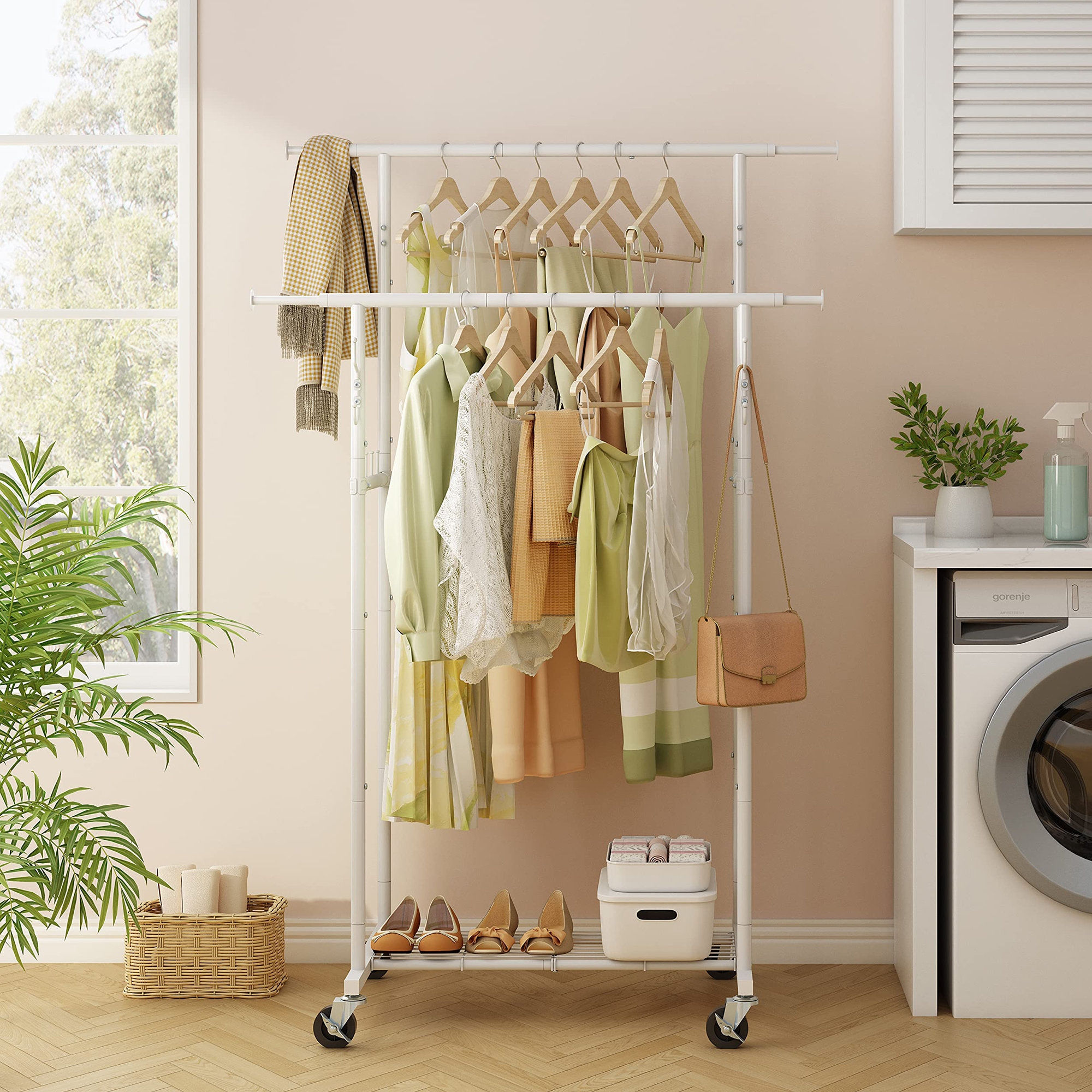 Rebrilliant Double Rod Garment Rack - Wayfair Canada