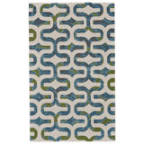 Vassar Geometric Area Rug in Forest