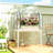 Raised Garden Bed With Flip-Up Greenhouse Cover, Metal Elevated Garden Bed With Legs And Drainage Hole, White-2066317014
