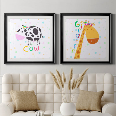 Animal Spots VII - ensemble de 2 peintures encadrées