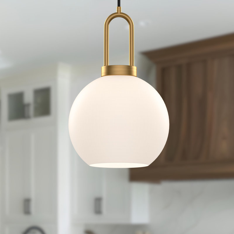 Soji 1 - Light Single Pendant, Aged Gold, 15" H x 7.88" W x 7.88" D